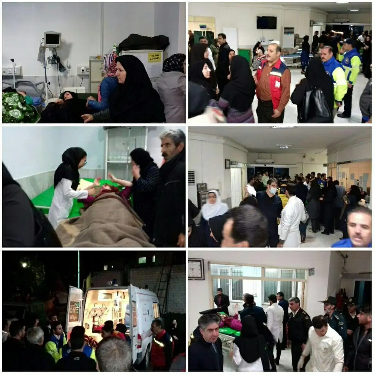 خدمات رسانی کادر بهداشت و درمان به مصدومان زلزله ۶.۴ ریشتری / عکس