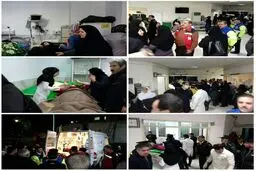 خدمات رسانی کادر بهداشت و درمان به مصدومان زلزله ۶.۴ ریشتری / عکس