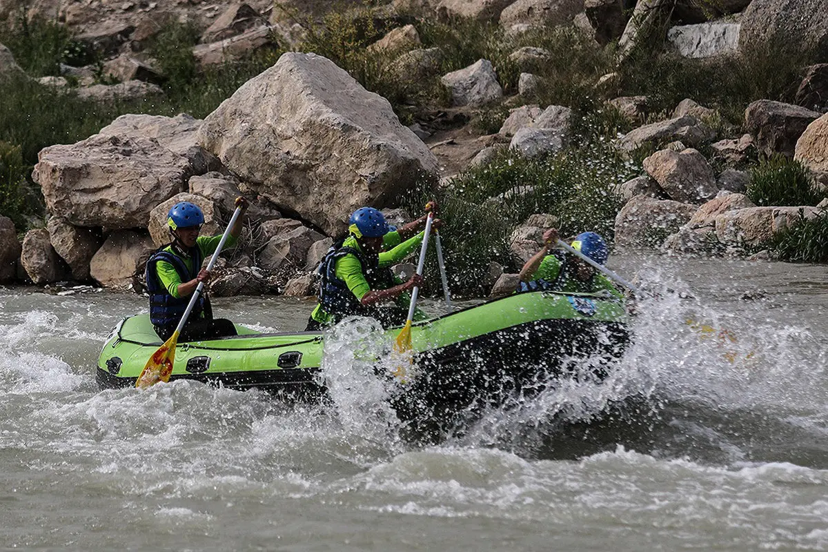 تصاویر/ مسابقات انتخابی تیم ملی رفتینگ آب‌های خروشان