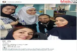 سلفی الناز حبیبی با لباس پرستاری در فصل دوم پرستاران/ عکس