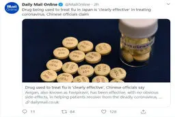 داروی ژاپنی موثر در تسریع روند درمان کرونا + توئیتر