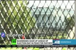 نصب حصار اطراف محوطه کاخ سفید برای جلوگیری از شورش‌های احتمالی+فیلم