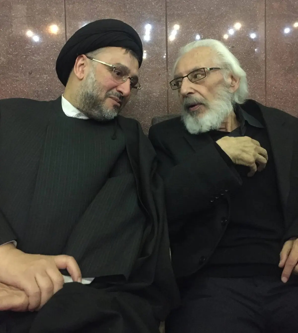 محمدعلی ابطحی در کنار جمشید مشایخی/ عکس