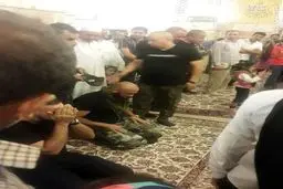 نماز ابوعزرائیل در حرم امام هشتم(ع)/عکس