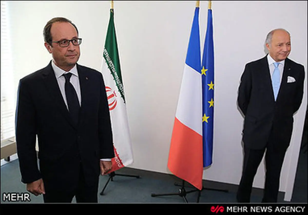 دیدار روحانی و اولاند در حاشیه اجلاس سازمان ملل