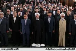 چند سکانس تصویری از حضور حسن روحانی در دانشگاه تهران