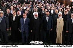 چند سکانس تصویری از حضور حسن روحانی در دانشگاه تهران