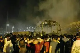 تصادف وحشتناک و مرگبار اتوبوس با تانکر نفت در سنندج/تصاویر