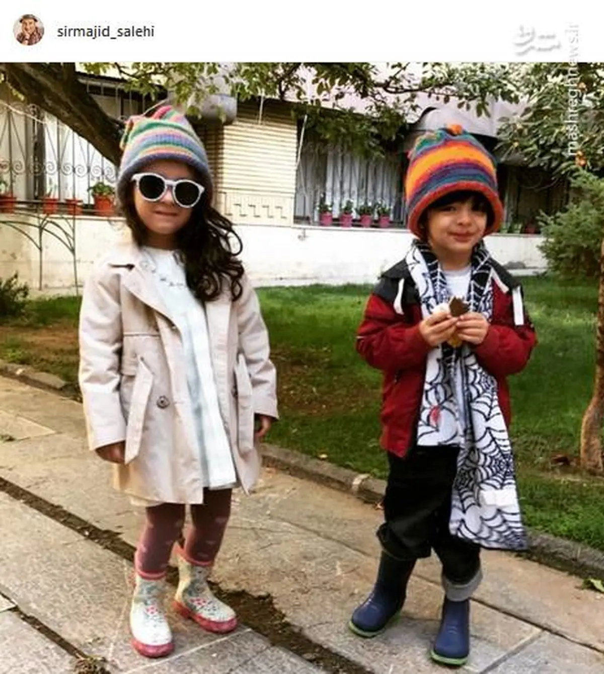 عکسی از دوقلوهای بانمک آقای بازیگر