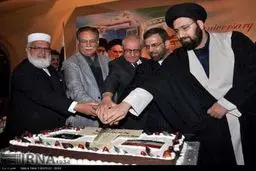 برش کیک 36 سالگی انقلاب اسلامی ایران در پاکستان با حضور سیدعلی خمینی /تصاویر