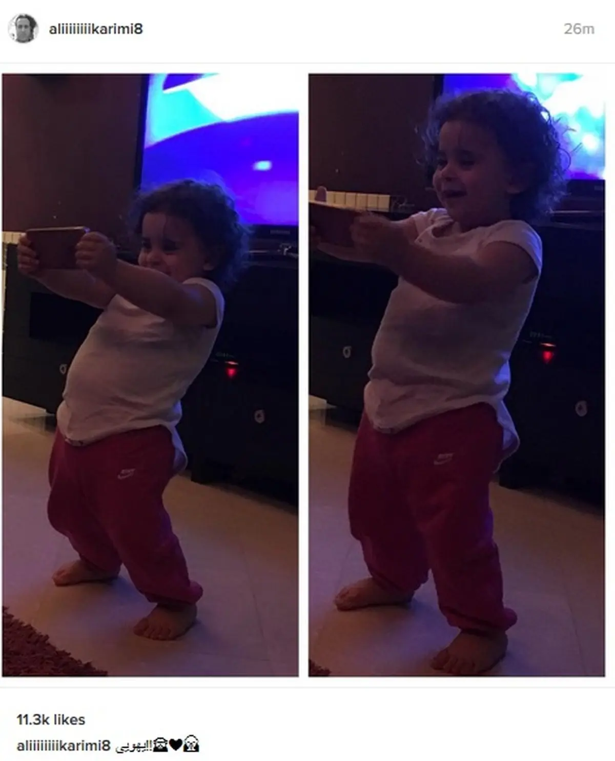 عکس یهویی که علی کریمی در اینستاگرام منتشر کرد