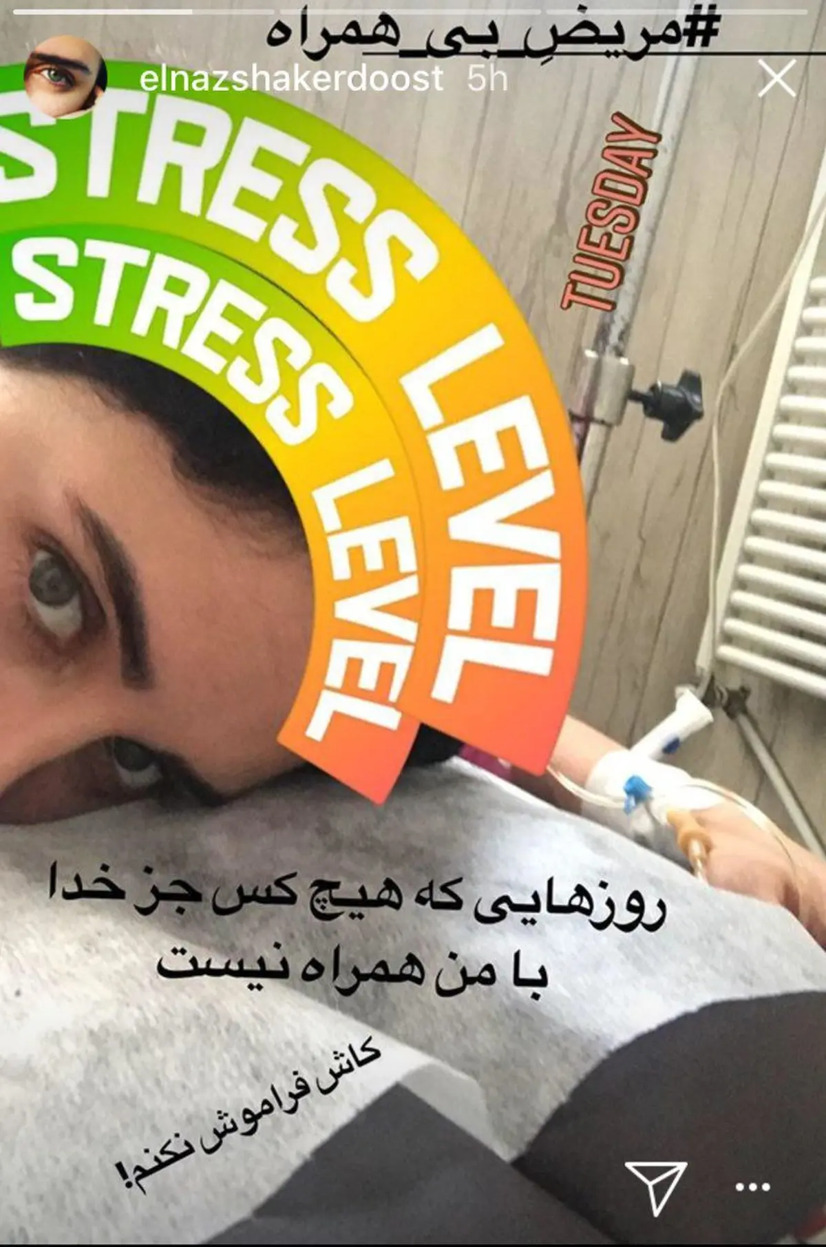 استورى الناز شاكردوست و گلايه از تنهايي/عکس