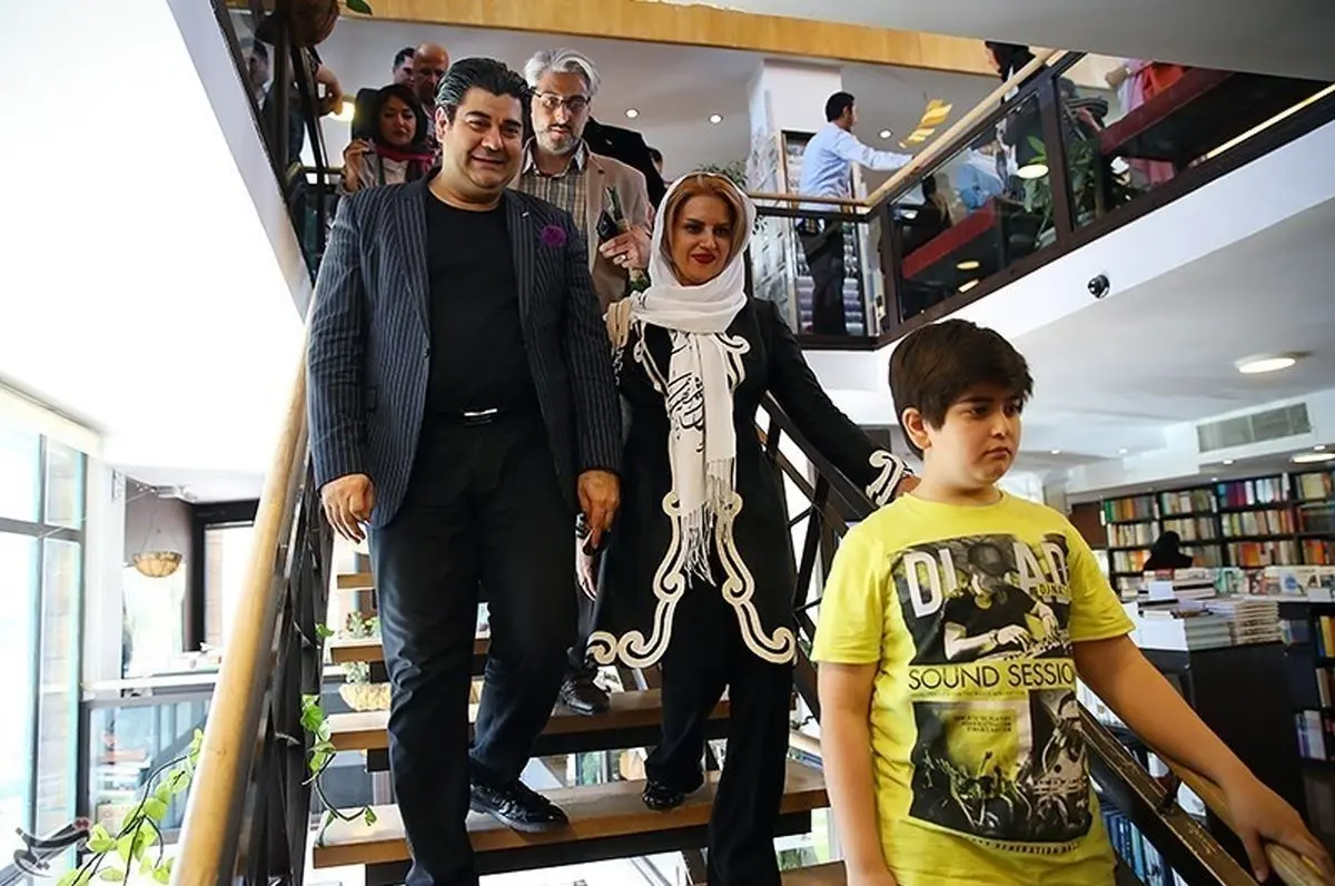 سالار عقیلی در کنار همسر و فرزندش/ عکس