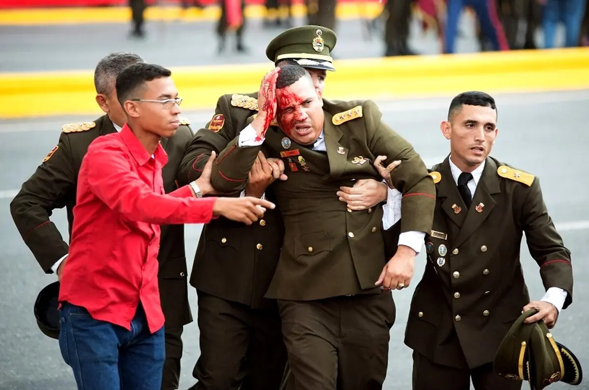 تصاویری از حمله پهپاد به رئیس‌جمهور ونزوئلا
