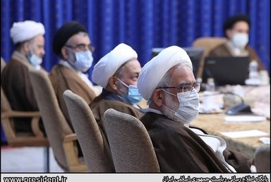 دیدار اعضای جامعه روحانیت مبارز با رییس جمهور