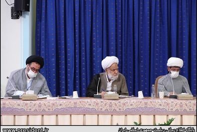 دیدار اعضای جامعه روحانیت مبارز با رییس جمهور