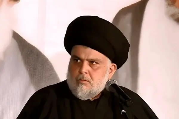 خوش‌آمدگویی مقتدی صدر به شرکت‌کنندگان در مراسم تشییع رهبر شهید انقلاب در عراق