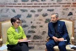دیدار و گفتگوی علی باقری با وزیر خارجه اندونزی