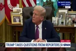 لحظه فرمان ترامپ برای جمع کردن یک چادر معترض مقابل کاخ سفید