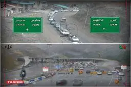 جدیدترین عکس از ترافیک سنگین جاده چالوس بعد از اعلام تعطیلی