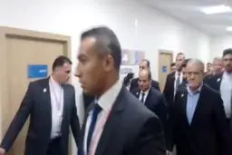 پیاده روی پزشکیان با همتای مصری بعد از اجلاس بریکس
