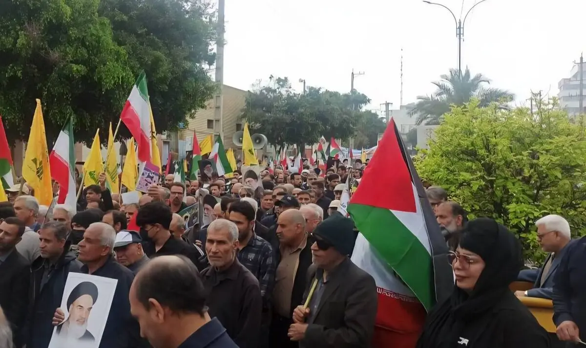 خروش بوشهری‌ها در راهپیمایی روز قدس