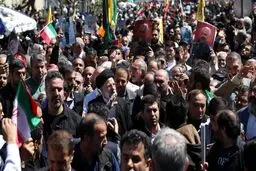 تصاویر حضور چهره‌ها در راهپیمایی روز قدس
