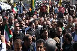 تصاویر حضور چهره‌ها در راهپیمایی روز قدس
