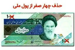 حذف چهار صفر از پول ملی کشور کلید خورد