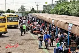 تصاویر جدید از روند بازگشت اتباع افغانستانی 