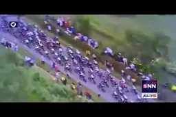 ببینید فاجعه تلخ در مسابقات مشهور توردوفرانس