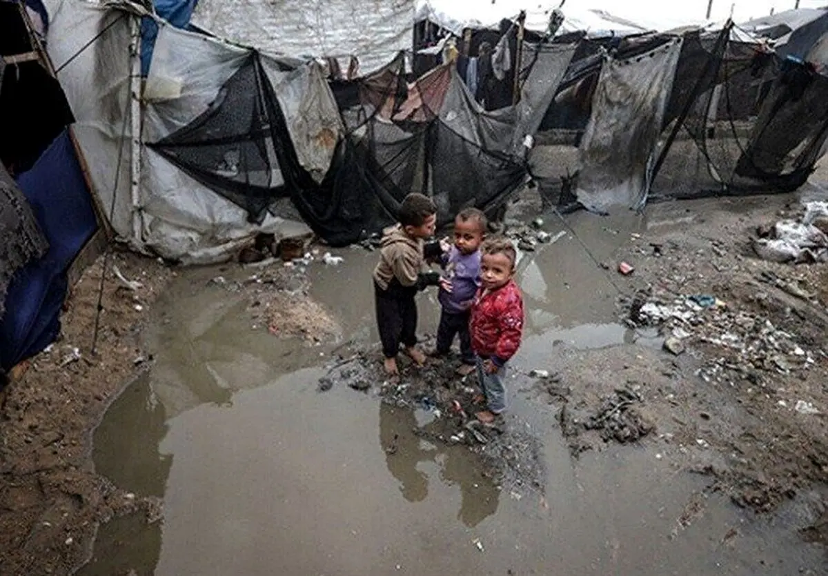 زندگی فاجعه بار آوارگان فلسطینی در سرمای شدید غزه