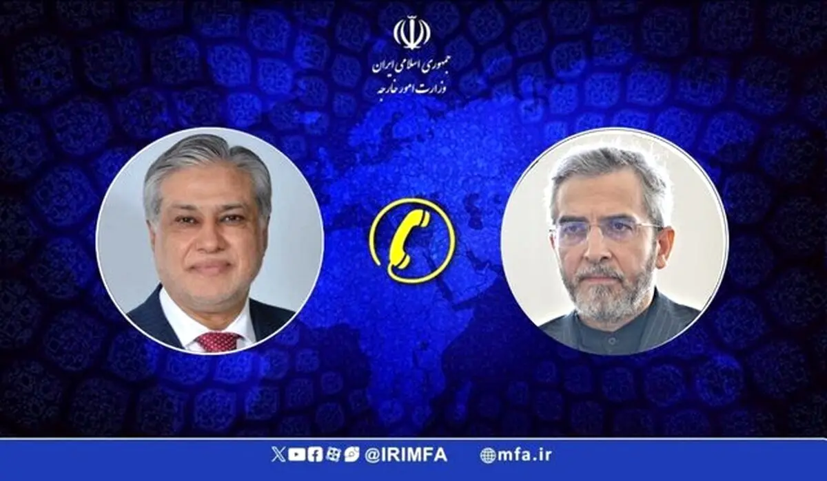 رایزنی باقری با وزیر خارجه پاکستان در مورد آخرین تحولات فلسطین