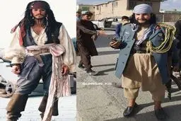 عکس جالب ژنرال طالبان شبیه دزدان دریایی کارائیب