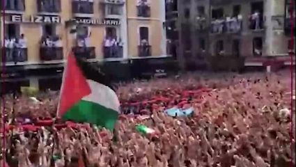 شعار پرشور و یکدست اسپانیایی‌ها در حمایت از فلسطین