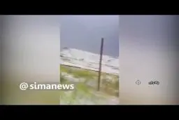 بارش عجیب تگرگ در ایران