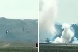 مرگ دو خلبان بعد از برخورد هولناک هواپیما در نمایش هوایی نوادا
