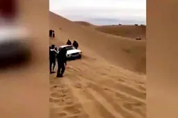 پیکان جا پای شاسی بلندهای آفرودی در کویر گذاشت؛ویدئو عجیب