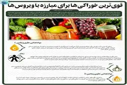قوی ترین خوراکی ها برای مبارزه با ویروس ها/ این فو گرافیک