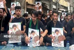 تصاویر حمایت عزاداران پاکستانی از رهبر انقلاب در کراچی