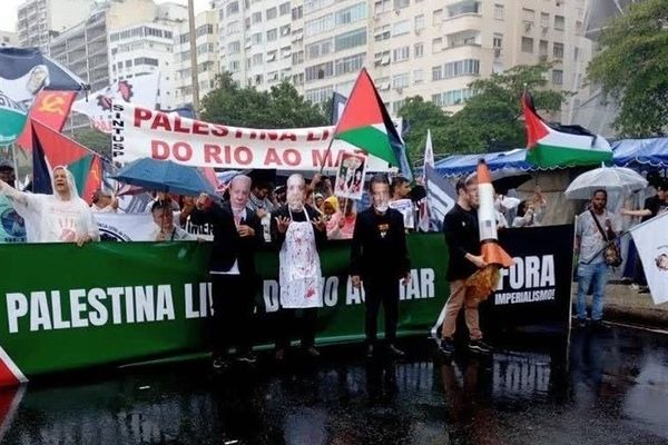 راهپیمایی ضد اسرائیلی در برزیل در آستانه اجلاس "جی ۲۰"