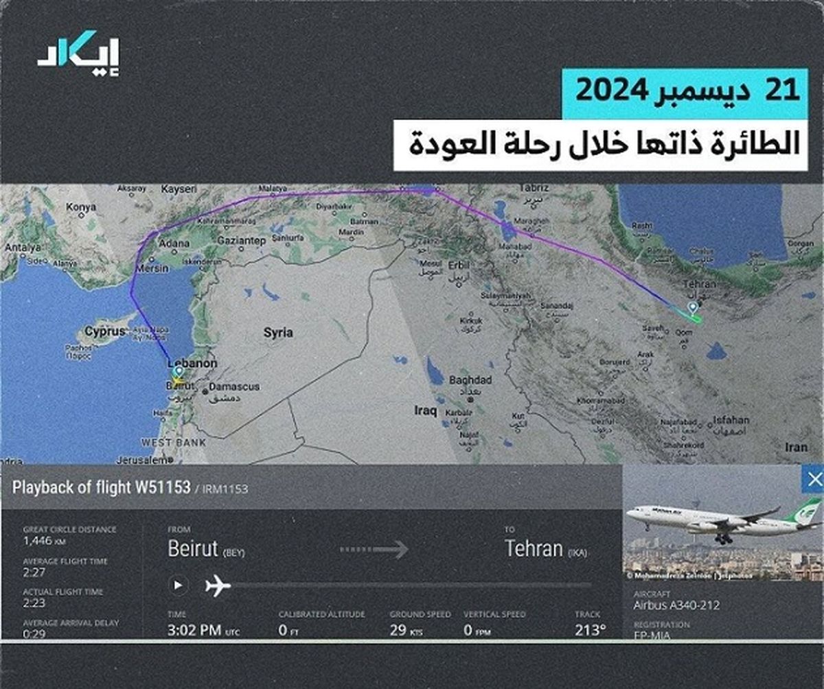 دولت جدید سوریه آسمانش را بر هواپیماهای ایران بست!