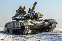 تصاویر ستون زرهی روسیه پشت دروازه کیف