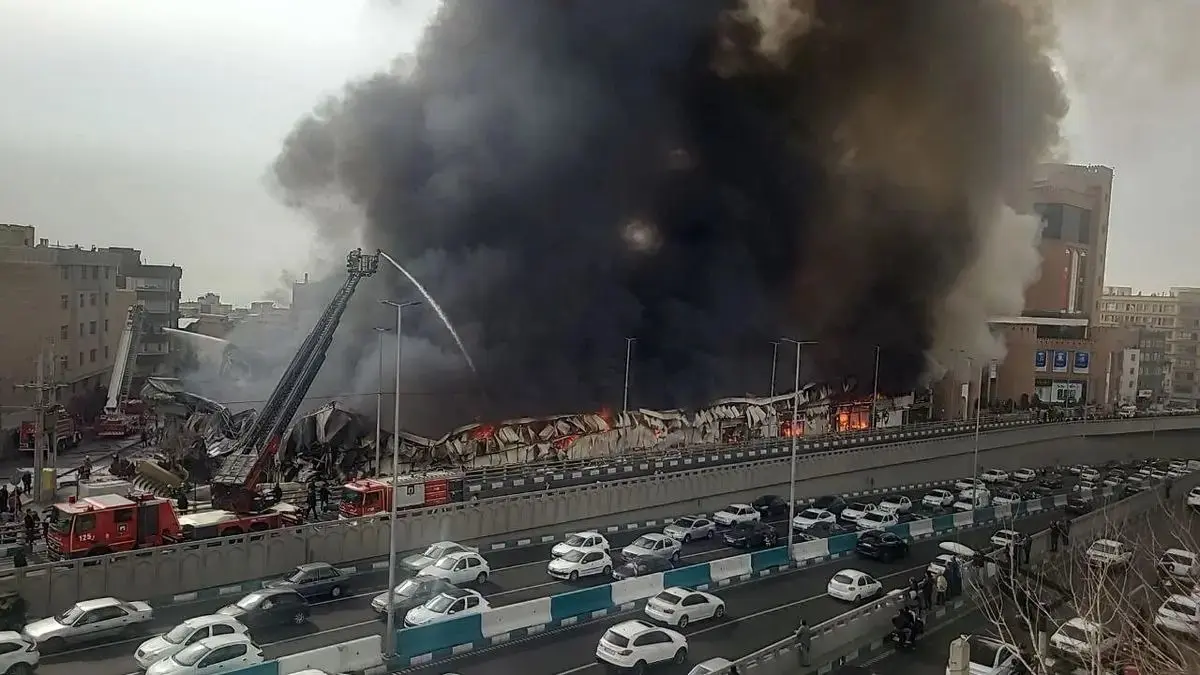 آتش سوزی وسیع در غرب پایتخت + فیلم