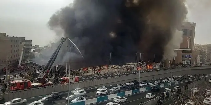 بازار بزرگ جنت تهران خاکستر شد + آخرین فیلم