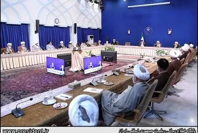 دیدار اعضای جامعه روحانیت مبارز با رییس جمهور