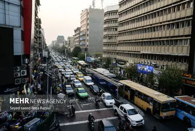 شلوغی و ترافیک تهران