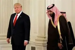 لحظه ورود ترامپ به قصر الیمامه و دیدار با مقامات عربستان