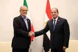 اولین فیلم از دیدار پزشکیان و السیسی
