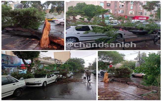 عکس | بلایی که طوفان بر سر تهران آورد